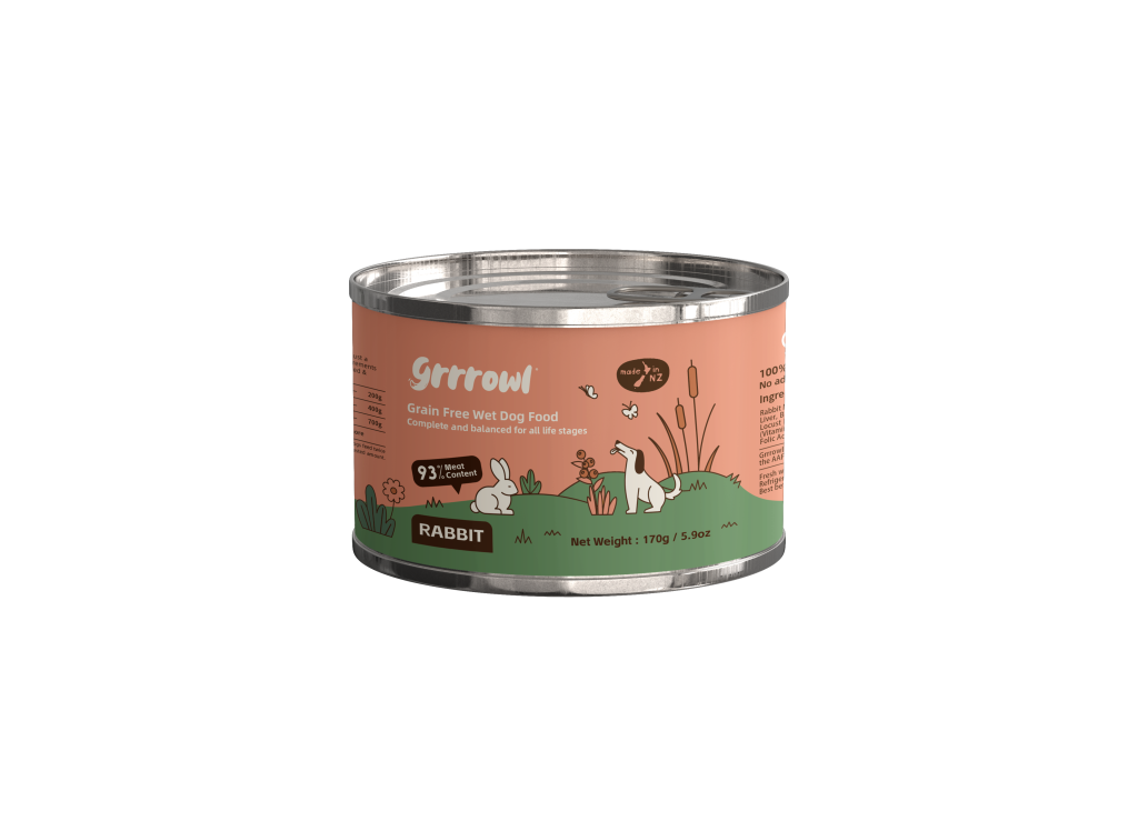 Grrrowl Grain Free Wet Food for Dogs 170g – Rabbit